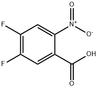 4,5-二氟-2-硝基苯甲酸, 20372-63-8, 结构式