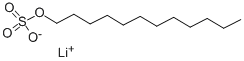 硫酸リチウム=ドデシル 化学構造式