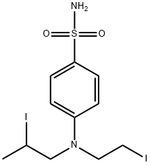 4-[N-(2-Iodoethyl)-N-(2-iodopropyl)amino]benzenesulfonamide Structure