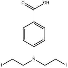 4-[Bis(2-iodoethyl)amino]benzoic acid Structure