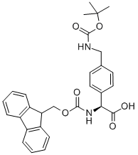 FMOC-D, L-PHG(4-CH2NHBOC) Structure