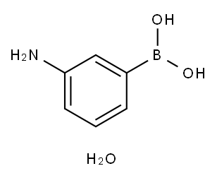 3-氨基苯硼酸(一水), 206658-89-1, 结构式