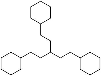 1,5-Dicyclohexyl-3-(2-cyclohexylethyl)pentane Structure