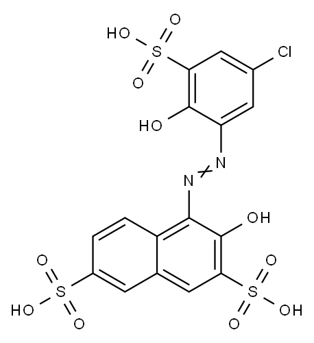 1-[(5-Chloro-2-hydroxy-3-sulfophenyl)azo]-2-hydroxy-3,6-naphthalenedisulfonic acid Structure