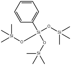 1,1,1,5,5,5-ヘキサメチル-3-フェニル-3-[(トリメチルシリル)オキシ]ペンタントリシロキサン 化学構造式