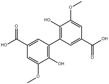 3-(5-carboxy-2-hydroxy-3-methoxy-phenyl)-4-hydroxy-5-methoxy-benzoic a cid Structure