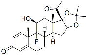 9-fluoro-11beta-hydroxy-16alpha,17-(isopropylidenedioxy)pregna-1,4-diene-3,20-dione Structure