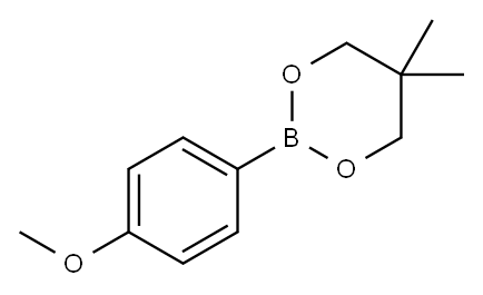 2-(4-Methoxyphenyl)-5,5-dimethyl-1,3,2-dioxaborinane Structure