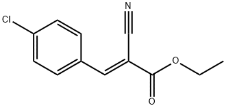 (Z)-2-氰基-3-(4-氯苯基)丙烯酸乙酯 结构式