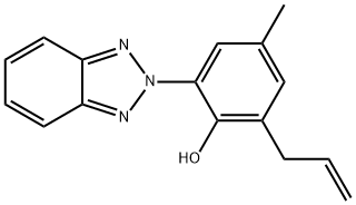 2-(2H-苯并三唑-2-基)-4-甲基-6-(2-丙烯基)苯酚 结构式