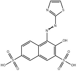 3-Hydroxy-4-[(thiazol-2-yl)azo]-2,7-naphthalenedisulfonic acid 结构式