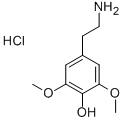 3,5-二甲氧基-4-羟基苯乙胺盐酸盐 结构式