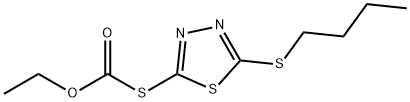 S-[5-(butylthio)-1,3,4-thiadiazol-2-yl] O-ethyl thiocarbonate Structure