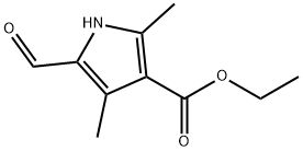 2,4-二甲基-5-醛基-1H-吡咯-3-甲酸乙酯, 2199-59-9, 结构式