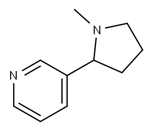 (+/-)-尼古丁, 22083-74-5, 结构式