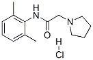 N-(2,6-dimethylphenyl)pyrrolidine-1-acetamide monohydrochloride Structure