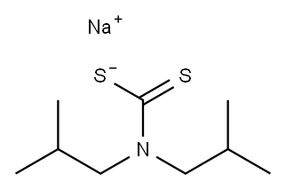 二异丁基氨基二硫代甲酸钠 结构式