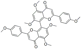 5,5',7,7'-Tetramethoxy-2,2'-bis(4-methoxyphenyl)[8,8'-bi(4H-1-benzopyran)]-4,4'-dione Structure
