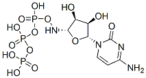 [[[[(2S,3S,4R,5R)-5-(4-amino-2-oxo-pyrimidin-1-yl)-3,4-dihydroxy-oxola n-2-yl]amino]oxy-hydroxy-phosphoryl]oxy-hydroxy-phosphoryl]oxyphosphon ic acid Structure