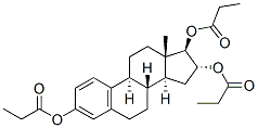 (16A,17B)-雌甾-1,3,5(10)-三烯-3,16,17-三醇三丙酸酯 结构式