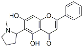 5,7-Dihydroxy-6-(1-methyl-2-pyrrolidinyl)flavone Structure