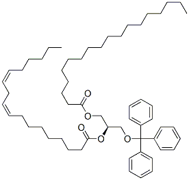 [R,(-)]-2-O-Linoleoyl-1-O-stearoyl-3-O-trityl-D-glycerol Structure