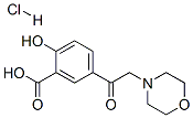 Salicylic acid, 5-(morpholinoacetyl)-, hydrochloride Structure