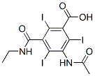 3-Acetylamino-5-(ethylcarbamoyl)-2,4,6-triiodobenzoic acid Structure