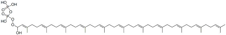 (hydroxy-(3,7,11,15,19,23,27,31,35,39,43-undecamethyltetratetraconta-2,6,10,14,18,22,26,30,34,38,42-undecaenoxy)phosphoryl)oxyphosphonic acid Structure