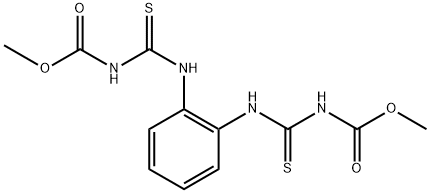 [1,2-フェニレンビス(イミノカルボノチオイル)]ビス(カルバミド酸)ジメチル 化学構造式