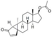 1,5-Cycloandrost-3-en-2-one, 17-(acetyloxy)-, (1alpha,5beta,10alpha,17 beta)- Structure