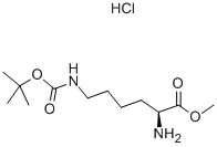 H-LYS(BOC)-OME塩酸塩 化学構造式