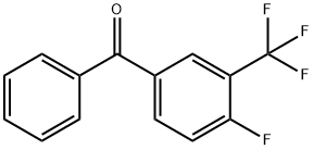 4-フルオロ-3-(トリフルオロメチル)ベンゾフェノン 化学構造式