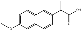 2-(6-甲氧基-2-萘基)丙酸, 23981-80-8, 结构式