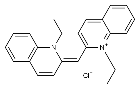 1-ethyl-2-((1-ethyl-1,2-dihydro-2-quinolylidene)methyl)quinolinium chloride Structure