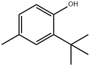2-叔丁基对甲苯酚, 2409-55-4, 结构式