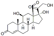 (11b)-11,17,21-trihydroxy-3,20-dioxo-Pregn-4-en-18-al Structure
