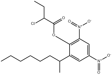 2-Chlorobutanoic acid 2-(1-methylheptyl)-4,6-dinitrophenyl ester Structure