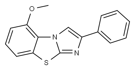 5-METHOXY-2-PHENYLIMIDAZO[2,1-B]BENZOTHIAZOLE Structure