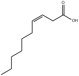 cis-3-Decylenic acid Structure