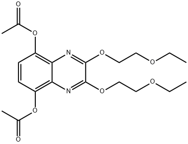 2,3-Bis(2-ethoxyethoxy)-5,8-quinoxalinediyl diacetate Structure