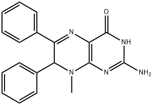 2-Amino-7,8-dihydro-8-methyl-6,7-diphenyl-4(3H)-pteridinone Structure