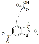 methyl 3-methyl-2-(methylthio)-6-nitrobenzothiazolium sulphate Structure