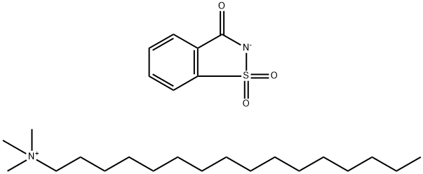 hexadecyltrimethylammonium, salt with 1,2-benzisothiazol-3(2H)-one 1,1-dioxide (1:1) Structure