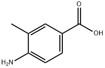 4-氨基-3-甲基苯甲酸, 2486-70-6, 结构式