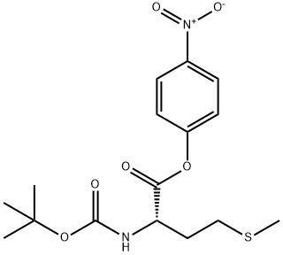 BOC-L-蛋氨酸-对硝基苯酯 结构式