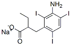 sodium 2-(3-amino-2,4,6-triiodobenzyl)butyrate Structure