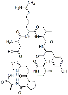 (3S)-3-amino-3-[[(1S)-1-[[(1S)-1-[[(1S)-1-[[(1S,2S)-1-[[(2S)-1-[(2S)-2 -[[(1S)-1-carboxyethyl]carbamoyl]pyrrolidin-1-yl]-3-(3H-imidazol-4-yl) -1-oxo-propan-2-yl]carbamoyl]-2-methyl-butyl]carbamoyl]-2-(4-hydroxyph enyl)ethyl]carbamoyl]-2-methyl-propyl]carbamoyl]-4-(diaminomethylidene amino)butyl]carbamoyl]propanoic acid|