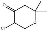 4H-Pyran-4-one,  5-chlorotetrahydro-2,2-dimethyl- Structure