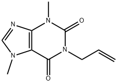 1-Allyl-3,7-dimethylxanthine Structure